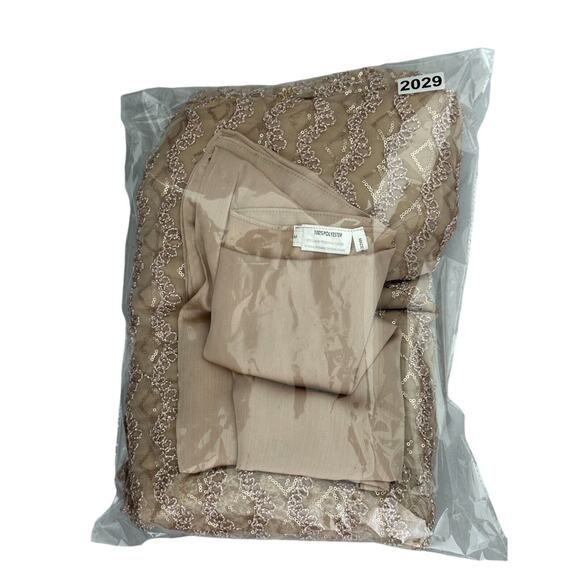 NEW Jade Couture Ball Gown Shawl 14 Beige Gold Lace Sequins Mother of Bride 7649 - Picture 15 of 15